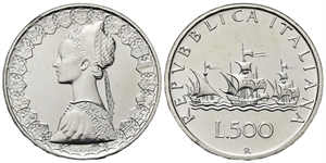 ROMA - Repubblica Italiana, dal 1946. - 500 Lire 1980.