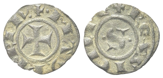 SICILIA Manfredi, Re di Sicilia, 12581266. Denaro.