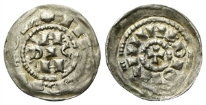 MILANO - Enrico III, IV e V di Franconia imperatori e re d'Italia, 1039-1125. - Denaro scodellato.