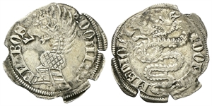 MILANO - Barnabò Visconti, 1378-1385. - Pegione o Grosso da un Soldo e mezzo.