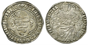 MILANO - Gian Galeazzo Visconti, Signore poi Duca di Milano, 1385-1402. - Pegione o Grosso da un Soldo e mezzo.