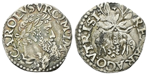 NAPOLI - Carlo V D’Asburgo, Re di Spagna, Sicilia, Napoli, 1516-1556, Imperatore, 1519-1556. - Carlino.