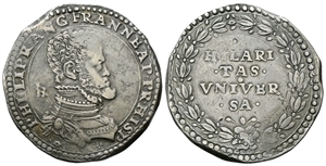 NAPOLI - Filippo II di Spagna, Re di Napoli e di Sicilia, 1554-1598. - Ducato o Pataccone.