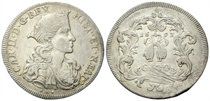 NAPOLI - Carlo II di Spagna, Re di Napoli e Sicilia, 1665-1700. - Ducato 1693 da 100 Grana.
