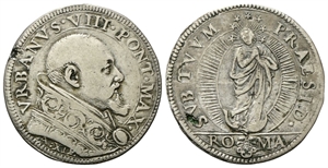 ROMA - Urbano VIII (Maffeo Vincenzo Barberini), 1623-1644. - Testone a. XIV.