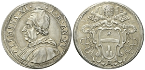 ROMA - Clemente XI (Gian Francesco Albani), 1700-1721. - Piastra a. XV.