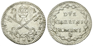 ROMA - Pio VI (Giannangelo Braschi), 1775-1799. - Due Carlini 1796 a. X.