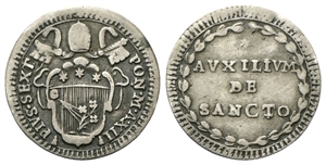 ROMA - Pio VI (Giannangelo Braschi), 1775-1799. - Grosso a. XII.