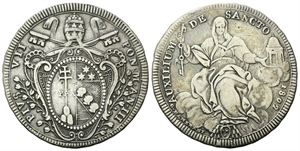ROMA - Pio VII (Barnaba Chiaramonti), 1800-1823. - Scudo 1802 a. III.
