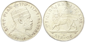 ETIOPIA - Menelik II, 1889-1913. - Birr 1889 (1897).