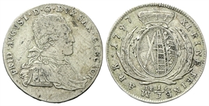 GERMANIA - Sachsen-Albertine. Friedrick August III, 1763-1806. - 1/3 Thaler 1797 IEC.