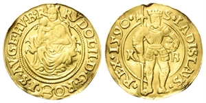 UNGHERIA - Rodolfo II, 1576-1608. - Ducato 1590, Körmöcbánya.