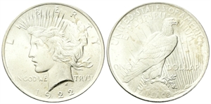 USA - Federazione. - Dollaro Peace 1922, zecca di Philadelphia.