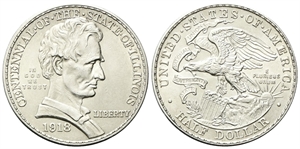 USA - Confederazione. - Half Dollar 1918 Lincoln, Illinois Centennial.