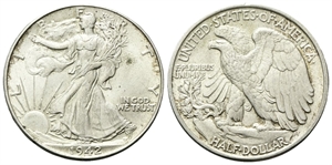 USA - Federazione. - Half Dollar 1942 Walking Liberty, zecca di Philadelphia.