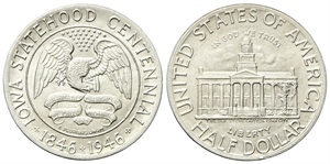 USA - Confederazione. - Half Dollar 1946 Iowa Centennial.