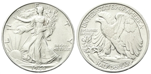 USA - Federazione. - Half Dollar 1946 Walking Liberty S, zecca di San Francisco.