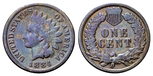USA - Federazione. - Centesimo 1884 Tipo Indian head.