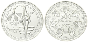 WEST AFRICAN STATES - Federazione. - 500 Franchi 1972.