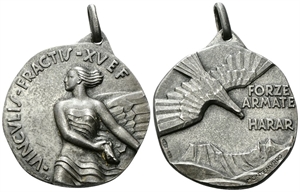 roma - Ventennio Fascista, dal 1923 al 1943. - Medaglia 1937 a. XV Forze Armate Montemurro opus S. Johnson.