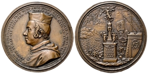 SICILIA - Ludovico Fernandez Portocarrero, 1629-1709. - Medaglia omaggio 1678 al cardinale opus G. Hamerani.