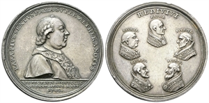 ROMA / AUSTRIA - Pio VI (Giannangelo Braschi), 1775-1799. - Medaglia 1782 a. VIII opus Johann Leonhard Oexlein