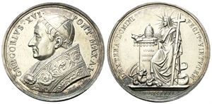 ROMA - Gregorio XVI (Bartolomeo Alberto Cappellari), 1831-1846. - Medaglia 1831 a. I opus G. Girometti.