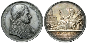ROMA - Gregorio XVI (Bartolomeo Alberto Cappellari), 1831-1846. - Medaglia 1837 a. VII opus G. Girometti.