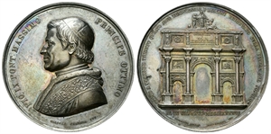 ROMA - Pio IX (Giovanni Maria Mastai Ferretti), 1846-1878. - Medaglia 1846 opus N. Cerbara, contromarca testina sul bordo.