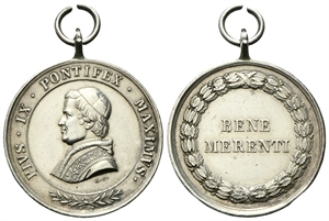 ROMA - Pio IX (Giovanni Maria Mastai Ferretti), 1846-1878. - Medaglia s. data opus N. Cerbara.