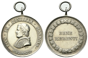 ROMA - Pio IX (Giovanni Maria Mastai Ferretti), 1846-1878. - Medaglia s. data opus N. Cerbara.