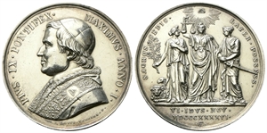 ROMA - Pio IX (Giovanni Maria Mastai Ferretti), 1846-1878. - Medaglia 1846 a. I opus G. Cerbara.