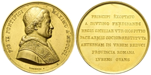 ROMA - Pio IX (Giovanni Maria Mastai Ferretti), 1846-1878. - Medaglia 1850 opus G. Girometti.