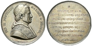 ROMA - Pio IX (Giovanni Maria Mastai Ferretti), 1846-1878. - Medaglia 1850 opus G. Girometti.