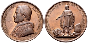 ROMA - Pio IX (Giovanni Maria Mastai Ferretti), 1846-1878. - Medaglia 1850 a. V opus G. Girometti.