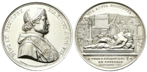 ROMA - Pio IX (Giovanni Maria Mastai Ferretti), 1846-1878. - Medaglia 1852 a. VII opus B. Zaccagnini.
