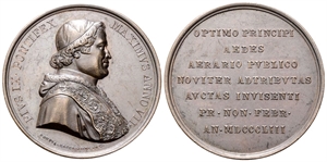 ROMA - Pio IX (Giovanni Maria Mastai Ferretti), 1846-1878. - Medaglia 1853 a. VII opus B. Zaccagnini.