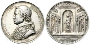 ROMA - Pio IX (Giovanni Maria Mastai Ferretti), 1846-1878. - Medaglia 1853 a. VIII opus G. Cerbara.