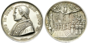 ROMA - Pio IX (Giovanni Maria Mastai Ferretti), 1846-1878. - Medaglia 1856 a. XI opus G. Bianchi.