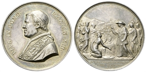 ROMA - Pio IX (Giovanni Maria Mastai Ferretti), 1846-1878. - Medaglia 1859 a. XIII opus I. Bianchi.