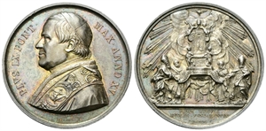 ROMA - Pio IX (Giovanni Maria Mastai Ferretti), 1846-1878. - Medaglia 1860 a. XV opus Ignazio Bianchi.