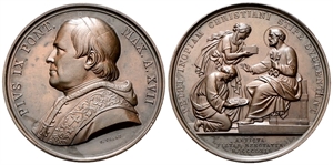 ROMA - Pio IX (Giovanni Maria Mastai Ferretti), 1846-1878. - Medaglia 1862 a. XVII opus C. Voigt.