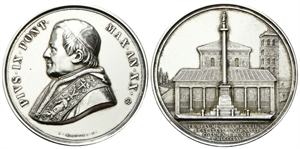ROMA - Pio IX (Giovanni Maria Mastai Ferretti), 1846-1878. - Medaglia 1865 a. XX opus G. Bianchi.