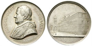 ROMA - Pio IX (Giovanni Maria Mastai Ferretti), 1846-1878. - Medaglia 1866 a. XXI opus G. Bianchi.