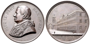 ROMA - Pio IX (Giovanni Maria Mastai Ferretti), 1846-1878. - Medaglia 1866 a. XXI opus G. Bianchi.