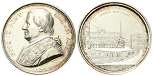 ROMA - Pio IX (Giovanni Maria Mastai Ferretti), 1846-1878. - Medaglia 1867 a. XXII opus G. Bianchi.