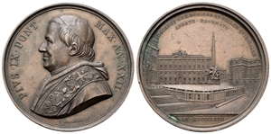 ROMA - Pio IX (Giovanni Maria Mastai Ferretti), 1846-1878. - Medaglia 1867 a. XXII opus G. Bianchi.