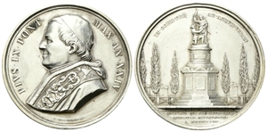 ROMA - Pio IX (Giovanni Maria Mastai Ferretti), 1846-1878. - Medaglia 1869 a. XXIV opus G. Bianchi.
