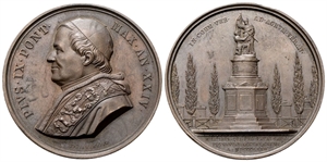 ROMA - Pio IX (Giovanni Maria Mastai Ferretti), 1846-1878. - Medaglia 1869 a. XXIV opus G. Bianchi.