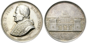 ROMA - Pio IX (Giovanni Maria Mastai Ferretti), 1846-1878. - Medaglia 1870 a. XXV opus G. Bianchi.